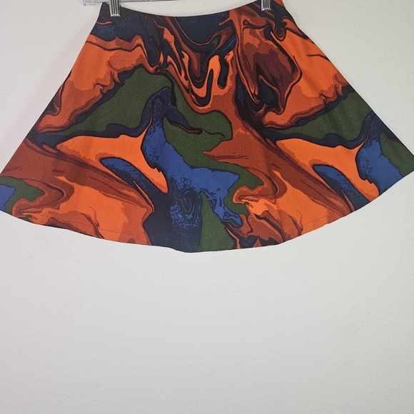 Kate Spade Let Loose! Abstract Print A-Line Mini Skirt 100% Cotton,Sz S - Picture 2 of 11
